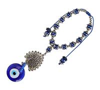 Riuulity Ciondolo Amuleto Turco Bracciale Protezione Occhi Blu Lunghezza Flessibile per Feste e Anniversari