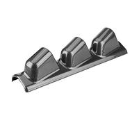 Riuulity Cluster di Capsule a Pilastro a Calibro Triplo da 52 Mm di Alta qualità, Facile da Installare per Gli Appassionati di Auto, 52 Mm/2 Pollici, Nero, per Guidatori a Sinistra, in Plastica ABS.