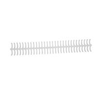 Riuulity Coil di Legame a Spirale 16 Mm Diametro Interno Pettine 130 Lamiera di capacità di Lamiera per la Biblioteca in Classe di Ufficio, 10pcs (WHITE)