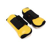 Riuulity Comodi Paratendini per per Saltare, Supporto per Gambe Regolabile, Materiale Guscio in PU per Cavalieri (Un Paio di Zampe Anteriori allargate)