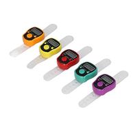 Riuulity Contatore Clicker da Dito Portatile e Leggero con Luce LED, 5 Pezzi per Laboratori e Stadi, Plastica, Verde/Giallo/Arancione/Viola/Rosso