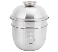 Riuulity Contenitore per Alimenti Multifunzionale in Acciaio Inossidabile con Ciotola per Noodle a Doppio Strato, Comodo per Pasti Caldi, Perfetto per Chi Lavora in Ufficio, Argento