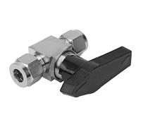 Riuulity Controllo Ad Alta Pressione con Valvola a Spillo in Acciaio Inossidabile per Acqua, Gas Liquido, Interno Pulito e Luminoso, Accurato per L'industria di Trasformazione Alimentare (Ф3/8)