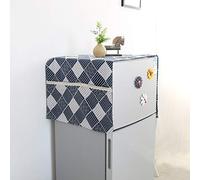 Riuulity Copertura Superiore della Lavatrice, Materiale del Bucato di Cotone per Proteggere da Acqua, Polvere e Graffi, il Modello Dell'asse Blu e Bianco, 70x170 Cm (55 * 130 cm 51x21 pollici)