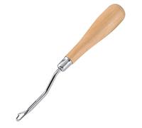 Riuulity Crochet Chiust, Strumento di Gancio Piegato/angolato con Manico in Legno, Ideale per Progetti di Lana di Tela, Tappeti Fatti a Mano Tappeti a Mano, Riparando a Maglia Grosso,