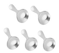 Riuulity Cucchiaio per Gelato in Acciaio Inossidabile 304, Cucchiaio da Dessert, Utensili per Crema, 5 Mini Cucchiai Lucidi per tè Gelato, con Bordi Arrotondati Sicuri per Bambini, 9 Cm X 4,5 Cm