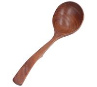 Riuulity Cucchiaio per Porridge in Legno Leggero e Resistente per la Comodo Al Tatto per la Casa dei Bambini Legno di (Cucchiaio a uncino curvo medio)