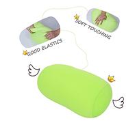 Riuulity Cuscino in Tubo di Microsfere, Mini Cuscino per Lo Schienale Comodi Cuscini per Il Collo o per la Schiena Cuscino per Dormire a Casa da Viaggio(Verde)