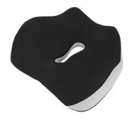Riuulity Cuscino per Sedia da Ufficio Comodo Cuscino in Memory Foam Dal Design Ergonomico Antiscivolo per il Nervo Sciatico del Coccige Dell'anca (BLACK)