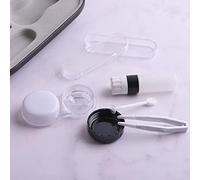 Riuulity Custodia per Occhiali Doppi Specchio Integrato Travel Intelligence Protezione Ad Alta Resistenza per Proteggere le Lenti Custodie per Lenti a Contatto Plastica Nera 1 * Custodia per (BLACK)