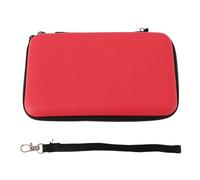 Riuulity Custodia Rigida per 3DS XL Custodia Protettiva in EVA con Cinturino da Polso 8 Slot per Cartucce di Gioco Tasca in Rete per il Nuovo 2DS XL 3DS LL (rosso)