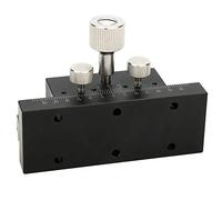 Riuulity Dovetail Sliding Table, 50x30mm, Fine-Tuning | Guida di precisione, Lega di alluminio, Regolazione manuale, Dispositivi di misurazione, Resistenza al carico 29,4 N