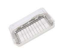 Riuulity Durevole Contenitore per la Conservazione del Formaggio con Scatola per Tagliare il Burro con Taglierino in Acciaio Inossidabile a Taglio Rapido, Plastica + Acciaio Inossidabile,