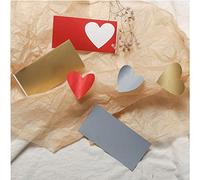 Riuulity Etichette da Grattare con Cuore D'amore Accessori Unici per Biglietti D'auguri per Messaggi a Sorpresa Lucidi di Alta qualità 100 Pezzi (Colore dorato, assortito)