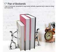 Riuulity Fermalibri Unici Kung Fu People, Robusto Supporto per Libri in Metallo per Bambini, 1 Paio Ideale per L'organizzazione della Scrivania di Casa