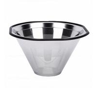 Riuulity Filtro per caffè Riutilizzabile, Filtro a Cono in Acciaio Inossidabile per Kalita Wave 185 e 8 Tazze a Maglia Fine per un caffè più Corposo