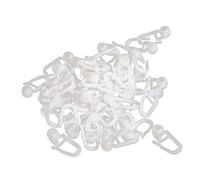 Riuulity Ganci Universali per Binari per Tende in Plastica, Durevoli, Facili da Installare, per Binari con Profilo a U - 100 Pezzi Adatti a Tutti i Percorsi Interni, Ideali per Uso Domestico e in