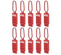 Riuulity Gancio di Bloccaggio di Sicurezza a 6 Fori per Chiusure Multiple, Lucchetto con Lucchetto Tagout 10 Pezzi per Manutenzione Industriale