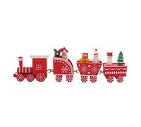 Riuulity Giocattolo del Treno di Natale Rosso, Ornamento del Treno di Natale Riutilizzabile Inodore per il Tavolo da Pranzo Dell'albero di, Regalo per gli Amici, Decorazione Vibrante del di Legno