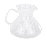 Riuulity Glass Coffee Server, 500 Ml Transparent Heat Proof Vers Over Phot Use Use Coffee Brewer con Beccuccio per Home Office Cafe