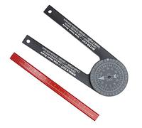 Riuulity Goniometro per Troncatrice Portatile di Misurazione Facile e Angolare per la Lavorazione del Legno, Idraulico di Carpenteria, 360 Gradi ABS 2,47 Once