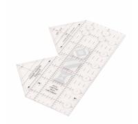 Riuulity Griglie per Righello in Acrilico Trasparente per Tagli Precisi - Righello a Doppia Striscia con Guida a Quarto di Triangolo per Sarte e Quilter - Angoli di 45°/60°/90° (90 gradi #08)
