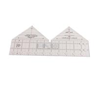 Riuulity Griglie per Righello in Acrilico Trasparente per Tagli Precisi - Righello a Doppia Striscia con Guida a Quarto di Triangolo per Sarte e Quilter - Angoli di 45°/60°/90° (90 gradi #10)