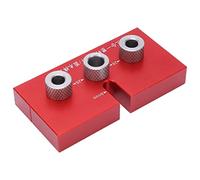 Riuulity Guida per Trapano per Legno, Locatore Regolabile 3 in 1 (rosso) | Materiale in alluminio anodizzato, configurazione rapida della foratura, scale chiaramente contrassegnate, perfetto per