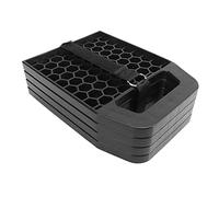 Riuulity Il Cuscinetto del Martinetto di Livellamento Impedisce L'affondamento del Blocco del Martinetto di Livellamento, Leggero, per Rimorchi, 4 Pezzi (BLACK)