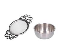 Riuulity Infusore per Colino da tè con Manici a Doppia Ala per tè Puro, Misto, Alla Frutta, Che Gode di più Sapore (SILVER)