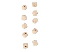 Riuulity Kit Artistico Fatto a Mano con Perline di Legno per Collane e Portachiavi, 100 Pezzi di Perline Non Finite per Lavoretti per Bambini, Leggero e Resistente