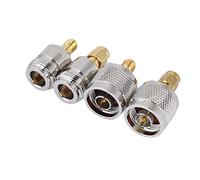 Riuulity Kit Connettore Adattatore SMA a N di Alta qualità da 4 Pezzi per Antenne Radio Wi-Fi e Dispositivi LAN Wireless Placcati in Oro