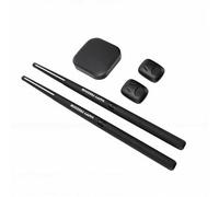 Riuulity Kit di Bacchette Elettroniche con Rilevamento del Movimento 3D con Convertitore di Suono e Pedali per Principianti e Professionisti in Qualsiasi Ambiente (BLACK)