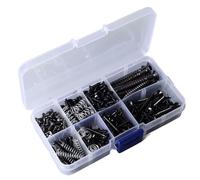 Riuulity Kit Viti per Chitarra, Viti e Molle Metalliche Assortite, Perfette per la Riparazione e la Manutenzione della Chitarra, Oltre 50 Pezzi in una Scatola di Plastica (BLACK)