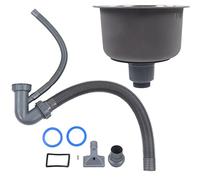 Riuulity Lavello da Mini Rotondo Compatto in Acciaio Inox, Eccellente Vasca di Drenaggio per Bancone Bar, Diametro 30 Cm