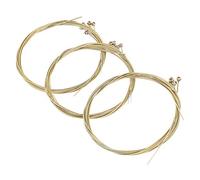 Riuulity Le Corde Universali per Chitarra Acustica in Acciaio Sostituiscono Direttamente Le Corde rotte. 3 Set di Lisce per Un'esperienza Musicale Perfetta (Corda di ottone*3)