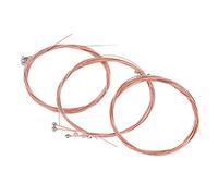 Riuulity Le Corde Universali per Chitarra Acustica in Acciaio Sostituiscono Direttamente Le Corde rotte. 3 Set di Lisce per Un'esperienza Musicale Perfetta (Corda di rame rosso*3)