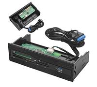 Riuulity Lettore di Schede Interno USB 3.0 per un Trasferimento Dati Efficiente con 6 Slot per Schede M2, SD, MS, XD, CF, TF, Adatto per Alloggiamenti per unità da 5,25"