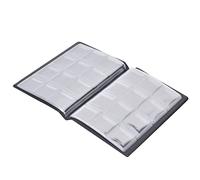 Riuulity Libro Portamonete 120 Tasche 10 Pagine Album per Monete Stile Semplice per Collezionisti di Monete, Piccola Copertina Antiscivolo, Rosso/Blu per Appassionati di Numismatica (BLUE)