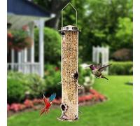 Riuulity Mangiatoie per Uccelli da Esterno Mangiatoia per Uccelli a Tubo Robusto da Appendere in Giardino, Protezione Perfetta per gli Amanti degli, Mangiatoia per per la Decorazione del Giardino,