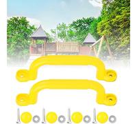Riuulity Maniglie di Sicurezza per Parco Giochi in Plastica Design Antiscivolo Confortevole per attività Ricreative All'aperto per Bambini 24x7 Cm Coppia Rossa e Blu (Yellow)