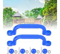 Riuulity Maniglie di Sicurezza per Parco Giochi in Plastica Design Antiscivolo Confortevole per attività Ricreative All'aperto per Bambini 24x7 Cm Coppia Rossa e Blu (Blue)