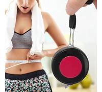 Riuulity Metro a Nastro in Tessuto Retrattile Body Tailor, Righello di Misurazione da 150 Cm con Scale in Pollici/cm per il Controllo del Girovita (rosso)