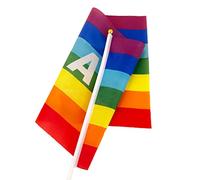 Riuulity Mini Bandiera della Pace Bandiera Arcobaleno Pacifista Bandiere Durevoli da Tenere in Mano per la Decorazione del Giardino, Bandiere Colorate in Poliestere da 50/100 Pezzi per Feste, (#2)