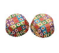 Riuulity Mini Bicchieri di Carta Resistenti Al Calore da 100 Pezzi per Mini Cupcake per Feste di Compleanno, Matrimoni, Baby Shower, per Uso Alimentare, Senza BPA, Diametro 6 Cm