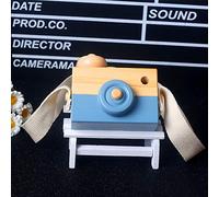 Riuulity Mini Giocattolo per Macchina Fotografica in Legno per Bambini, Giocattolo da Appendere per Oggetti di Scena Fotografici, Decorazioni per la Casa, Leggero Rosa (Blue)