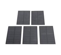 Riuulity Mini Modulo Pannello Solare Monocristallino con Potenza da 2 W Ad Alta Efficienza per Progetti Scientifici, Fai da Te, Luci a LED - Confezione da 5