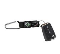 Riuulity Mini Portachiavi con Bussola Termometro Portatile Impermeabile e Durevole, Elegante Bussola con Termometro da Esterno Multifunzione 3 in 1 per L'escursionismo in Campeggio