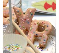 Riuulity Mini Stampini per Lettere Dell'alfabeto in Acciaio Inossidabile Set di Strumenti per Stampi da Forno per Torte, Ideali per Feste per Bambini, Natale, Vacanze, Artigianato (Colore assortito)