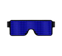 Riuulity Occhiali Intelligenti Occhiali Luminosi a LED con 164 Perline Lampeggianti a Risparmio Energetico per Bar Club Dollar Heartbreak Luminosi per la Vita Notturna (BLUE)